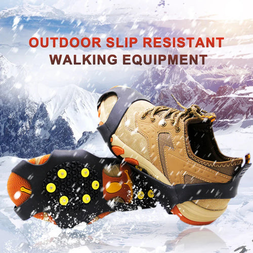 10 Teeth Mountaineering Cleats Anti-Slip Snow Claw Shoe Covers Unisex Shoes Ice Cleats Outdoor Chain Shoe Spikes