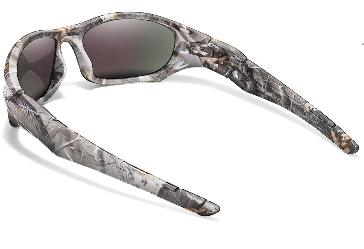 Polarized Fishing Sunglasses for Men Women Classic Camouflage Shades with UV Protection for Outdoor Driving Cycling Hiking