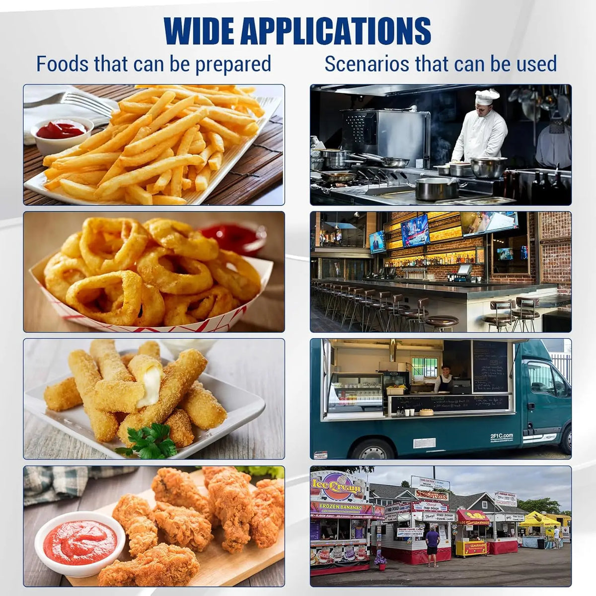 Commercial Electric Deep Fryer with Baskets Stainless Steel Adjustable Temperature Deep Fryer for Restaurant and Home