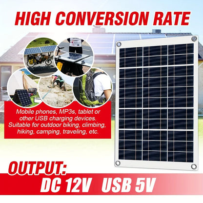 12V high-efficiency polycrystalline silicon solar panel power supply, 30-100A PWM controller, used for outdoor phone charger