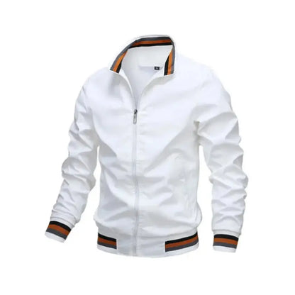 Men Windbreaker Jacket White Casual Jacket Fashion Men Outdoor Waterproof Sports Coat Spring Summer Bomber jacket Men Clothing
