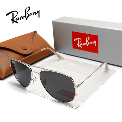 RareBray Pilot Polarized Sunglasses For Men Women Summer Driving Alloy Frame Sun Glasses Anti-reflection UV400 Oculos de sol