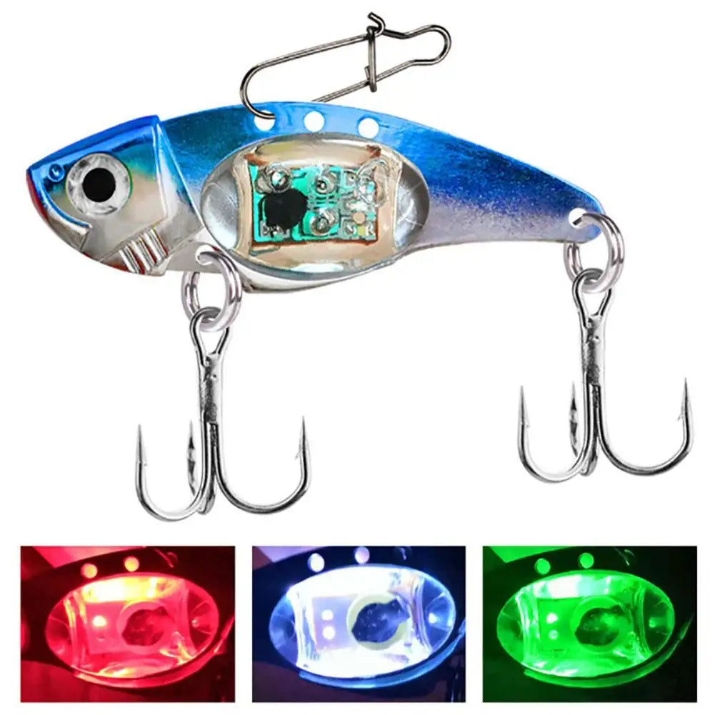Underwater LED LIGHED VIBRATION SINKING LURE-SALTWATER JIGGING LED Flashing Light Squid Bait Lure fishfinder