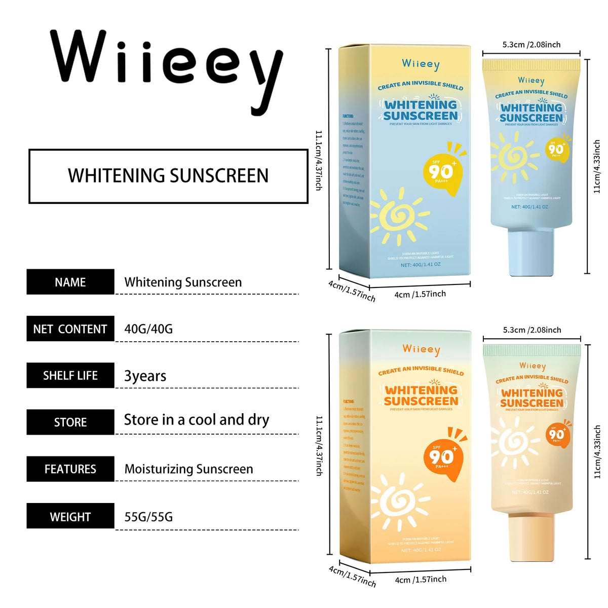 Kids Sunscreen Body Lotion Spf 50 Lightweight Non-greasy Refreshing Face Hydrating Brighten Broad Spectrum Moisturizing Sunblock