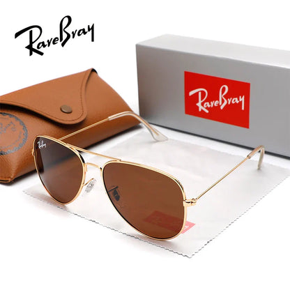 RareBray Pilot Polarized Sunglasses For Men Women Summer Driving Alloy Frame Sun Glasses Anti-reflection UV400 Oculos de sol