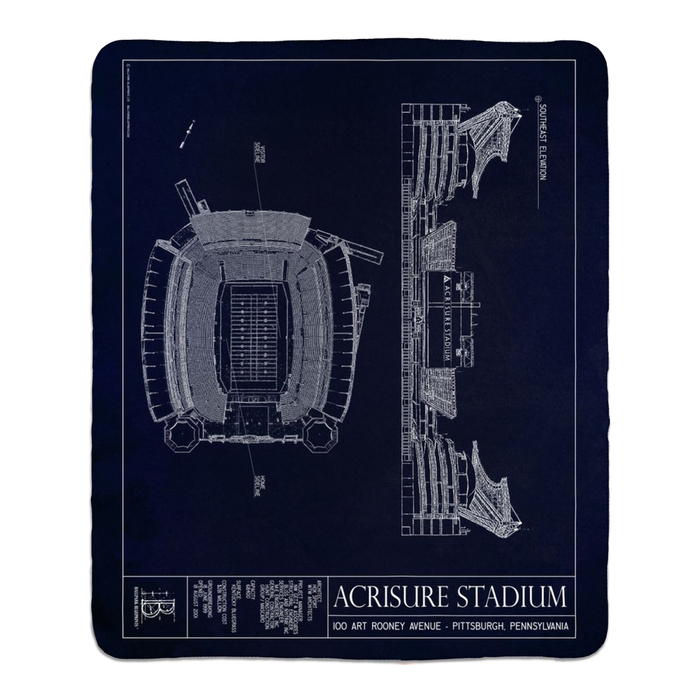 Acrisure Stadium Fleece Sherpa Blankets