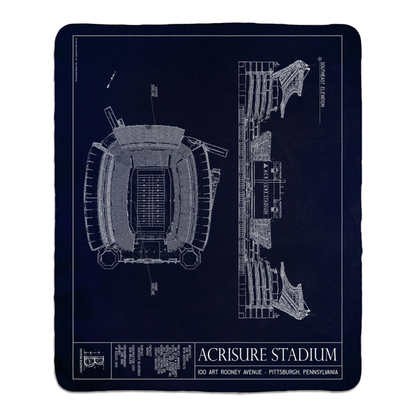 Acrisure Stadium Fleece Sherpa Blankets