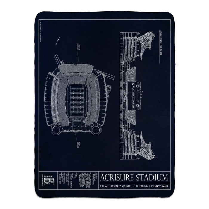 Acrisure Stadium Fleece Sherpa Blankets