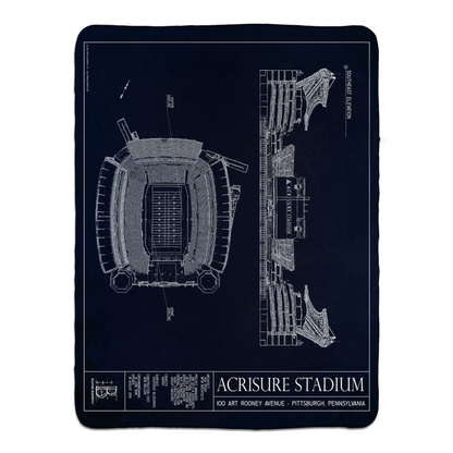 Acrisure Stadium Fleece Sherpa Blankets
