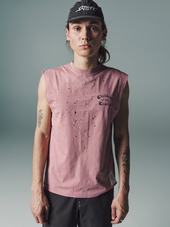 Aged Ash Rose MothTech Muscle Tee | Satisfy Running | DEPARTAMENTO