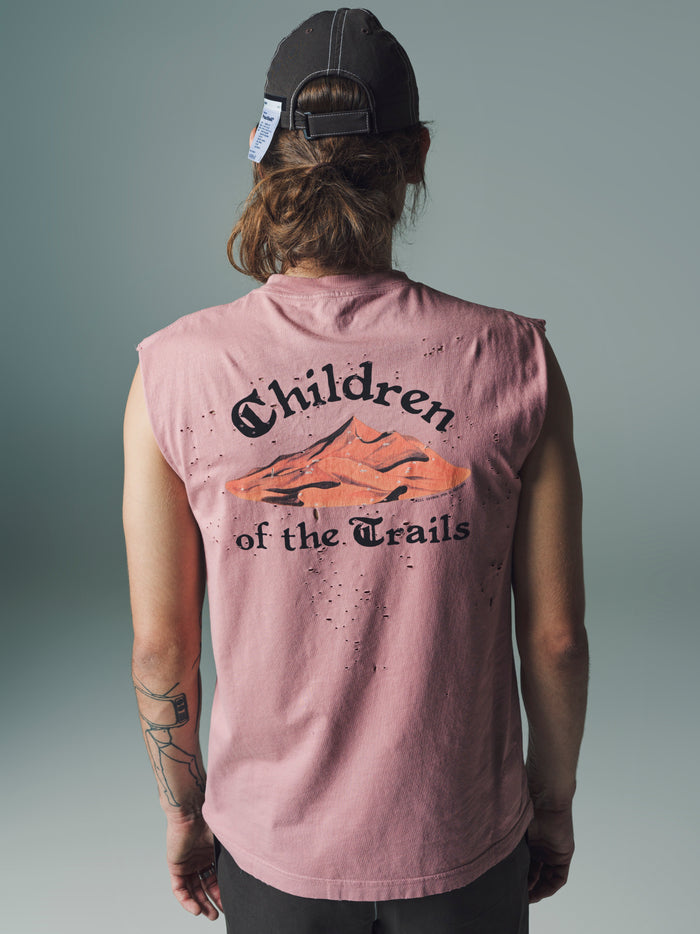 Aged Ash Rose MothTech Muscle Tee | Satisfy Running | DEPARTAMENTO