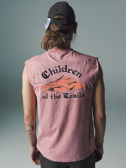 Aged Ash Rose MothTech Muscle Tee | Satisfy Running | DEPARTAMENTO