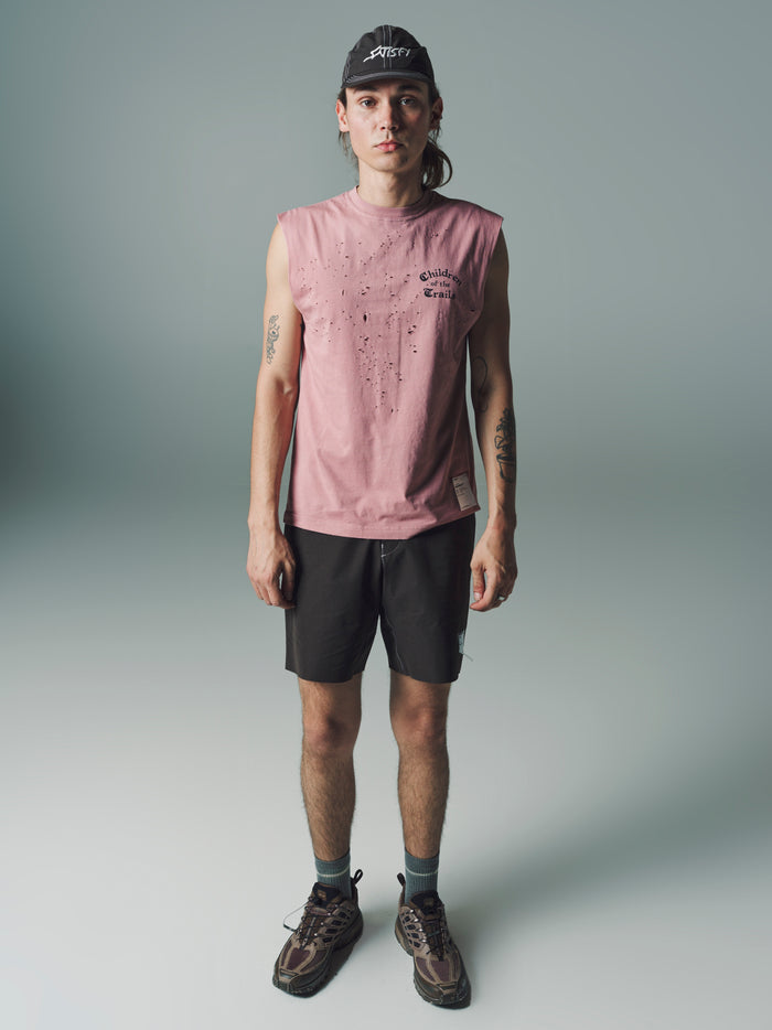 Aged Ash Rose MothTech Muscle Tee | Satisfy Running | DEPARTAMENTO