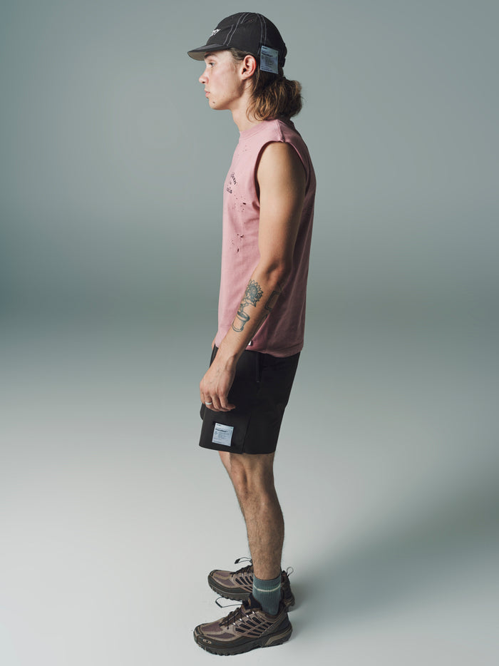 Aged Ash Rose MothTech Muscle Tee | Satisfy Running | DEPARTAMENTO