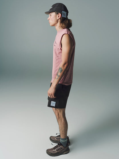 Aged Ash Rose MothTech Muscle Tee | Satisfy Running | DEPARTAMENTO