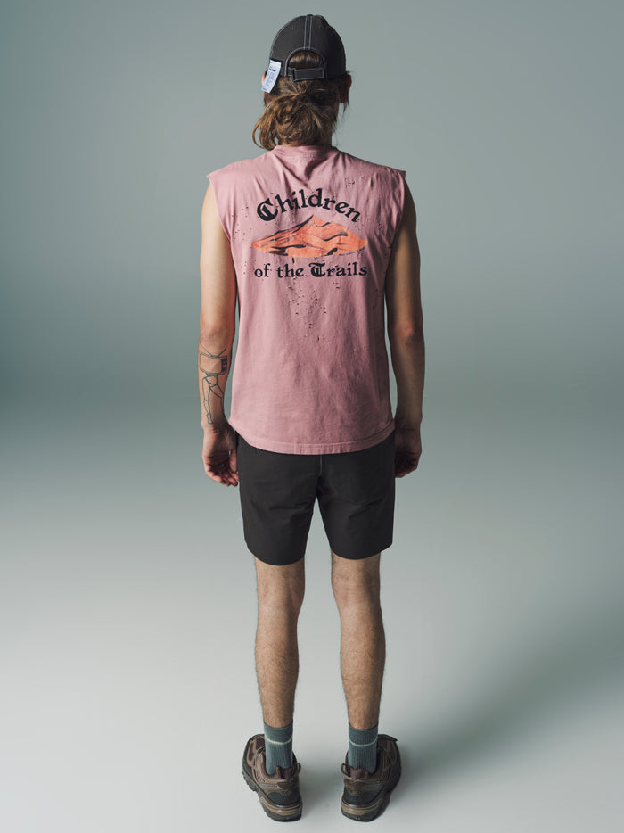 Aged Ash Rose MothTech Muscle Tee | Satisfy Running | DEPARTAMENTO