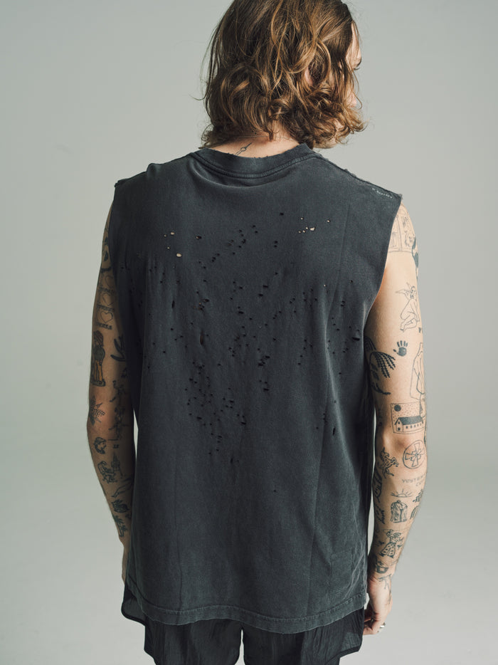 Aged Black MothTech™ Muscle Tee