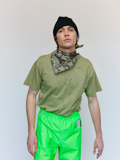 Aged Mosstone MothTech T-Shirt | Satisfy | DEPARTAMENTO