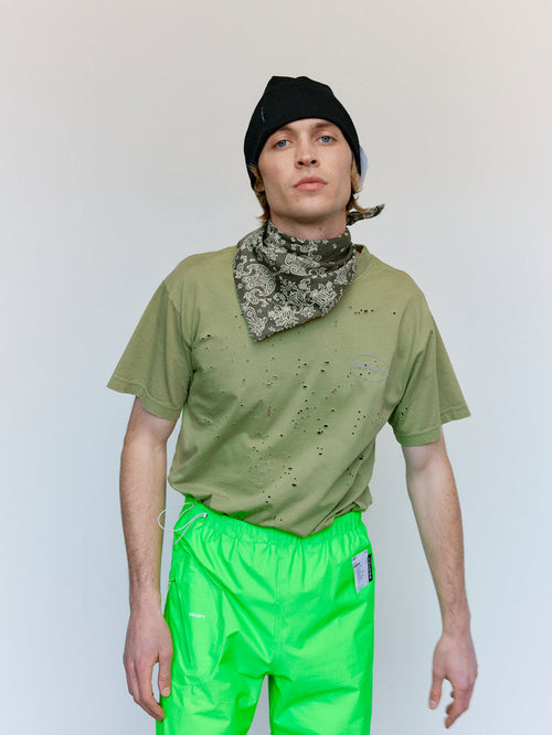Aged Mosstone MothTech T-Shirt | Satisfy | DEPARTAMENTO