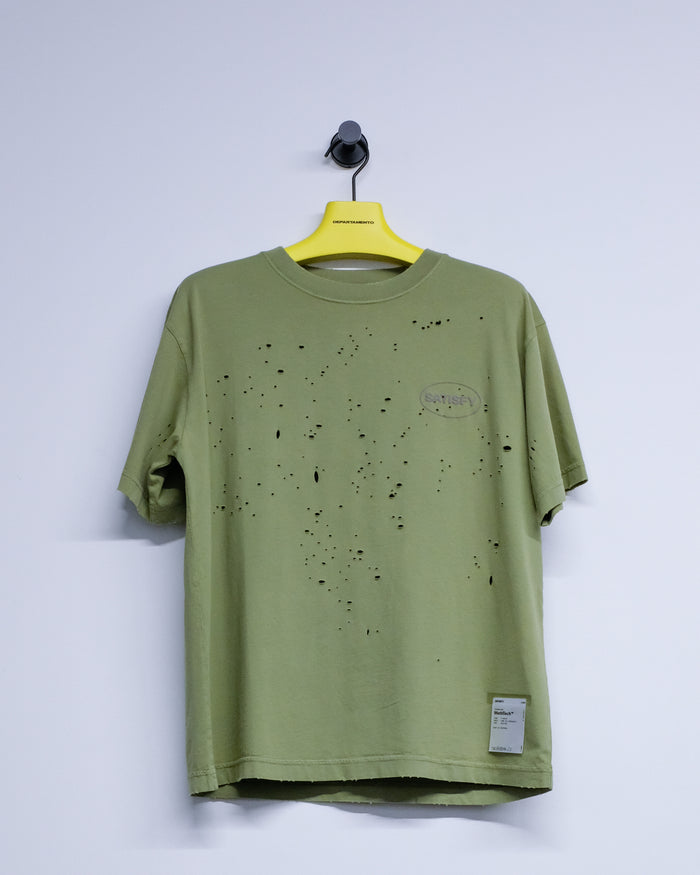 Aged Mosstone MothTech T-Shirt | Satisfy | DEPARTAMENTO