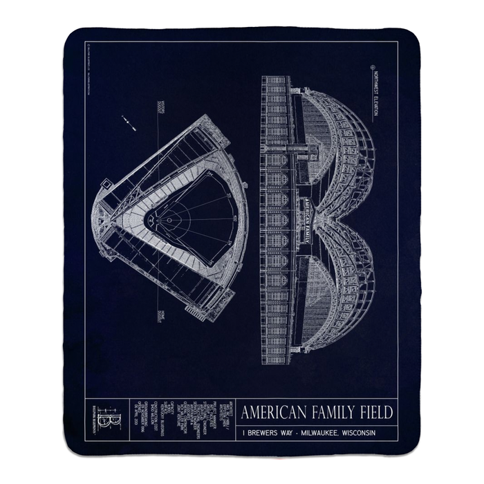 American Family Field Fleece Sherpa Blankets