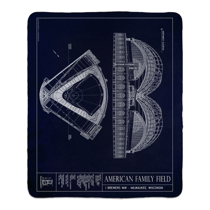 American Family Field Fleece Sherpa Blankets