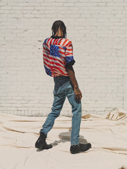American Flag Satin Cupro Oasis Shirt | Phipps | DEPARTAMENTO