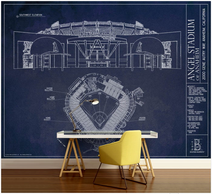 Angel Stadium Wall Mural