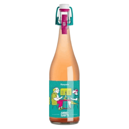 Sparkling rosé wine bottle with swing top cap, Annesanti Raspato Rosato Frizzante 2022