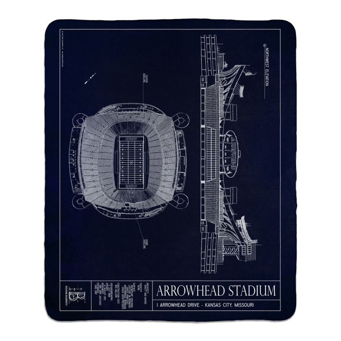 Arrowhead Stadium Fleece Sherpa Blankets