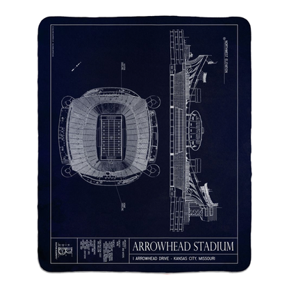Arrowhead Stadium Fleece Sherpa Blankets