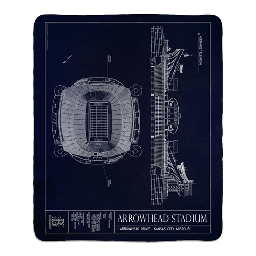 Arrowhead Stadium Fleece Sherpa Blankets