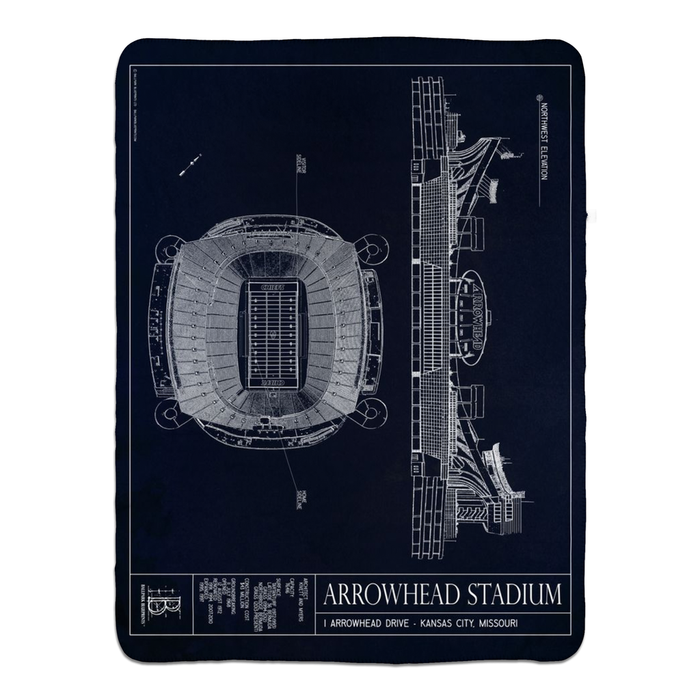 Arrowhead Stadium Fleece Sherpa Blankets