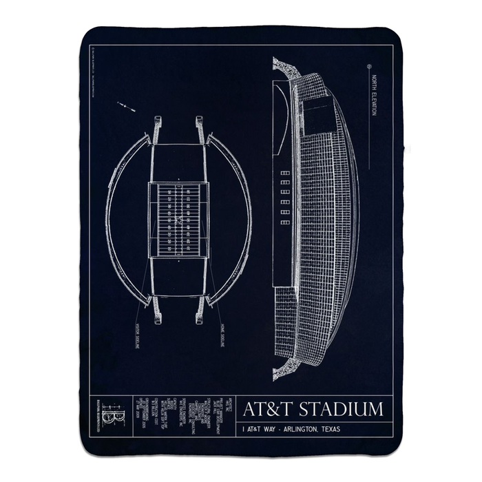 AT&T Stadium Fleece Sherpa Blanket