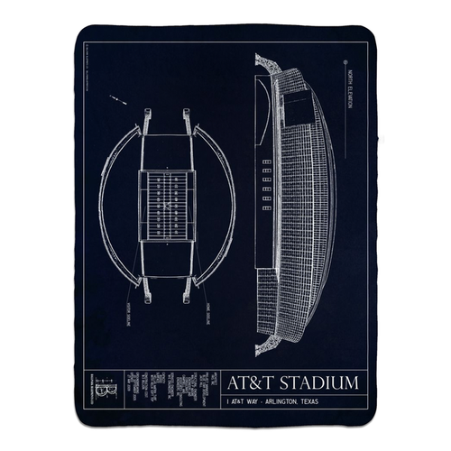 AT&T Stadium Fleece Sherpa Blanket