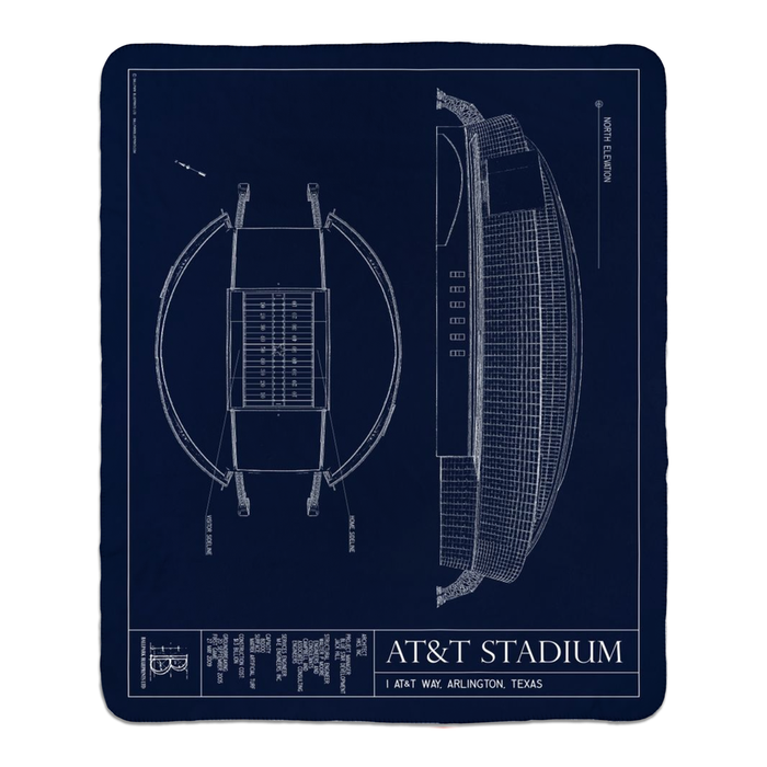 AT&T Stadium Fleece Sherpa Blanket