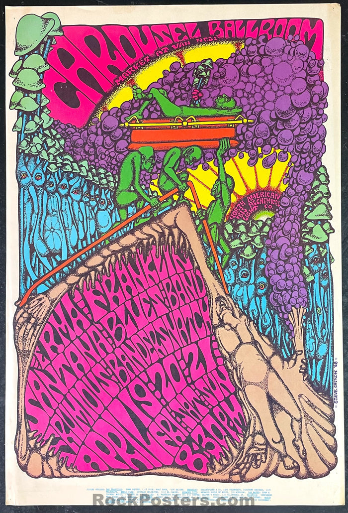 AUCTION - AOR 2.162 - Santana - 1968 Poster - Carousel Ballroom - Very Good