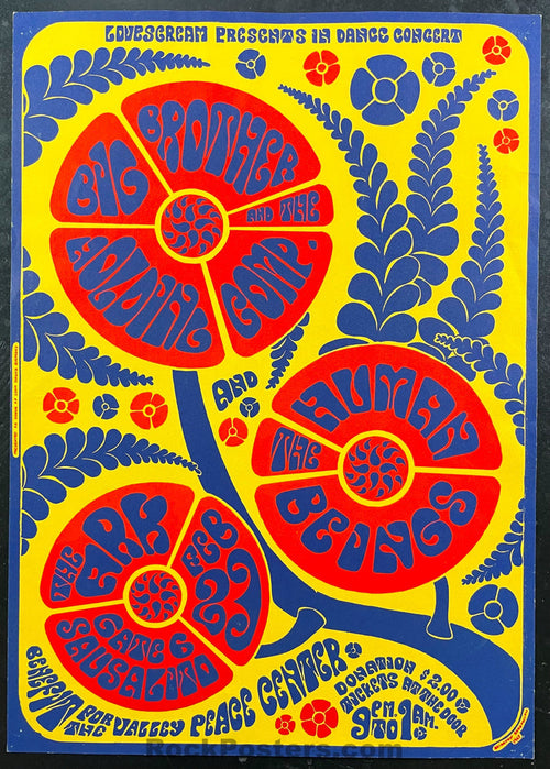 AUCTION - AOR 2.308 - Big Brother Janis Joplin - 1967 Poster - The Ark - Excellent