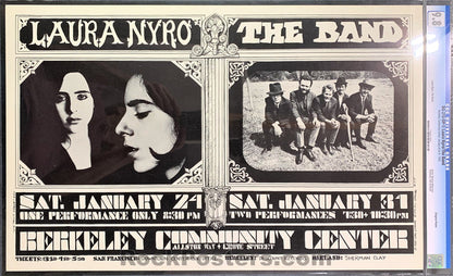 AUCTION - BG-215 - Laura Nyro The Band - 1970 Poster - Berkeley Community Theater - CGC Graded 9.8