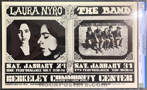 AUCTION - BG-215 - Laura Nyro The Band - 1970 Poster - Berkeley Community Theater - CGC Graded 9.8