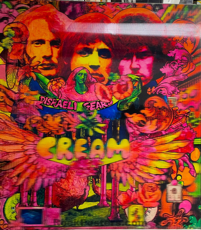 AUCTION - Martin Sharp - Cream Disraeli Gears - Lenticular Poster - Near Mint