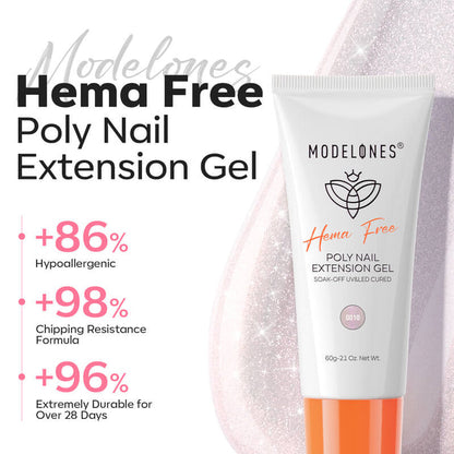 Aurora Frost - Hema-free Poly Nail Gel 60g Poly Nail Gel MODELONES #