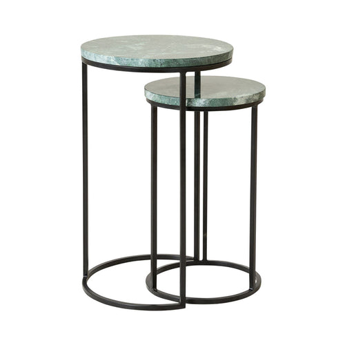 Avoca Side Table Green Marble