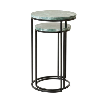 Avoca Side Table Green Marble