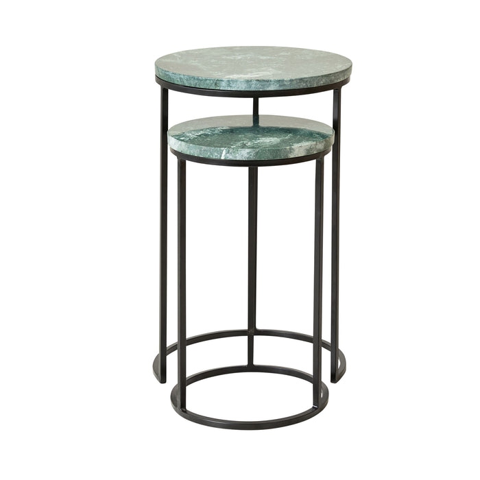 Avoca Side Table Green Marble