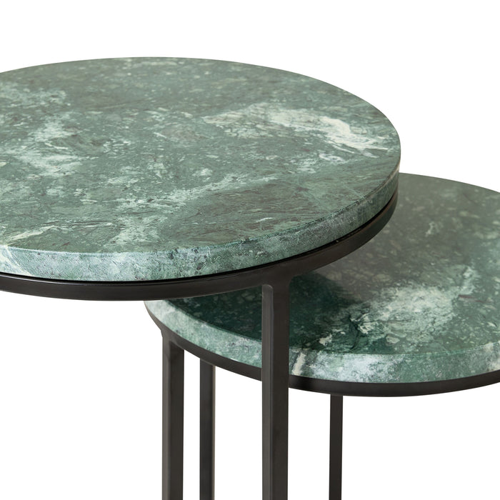 Avoca Side Table Green Marble