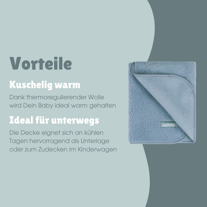 Babydecke aus Merinowolle | Essential Ice Blue