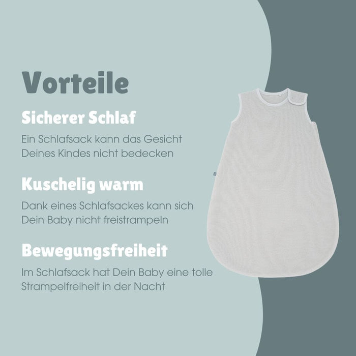 Babyschlafsack aus Merinowolle 1.0 TOG | Essential Grau