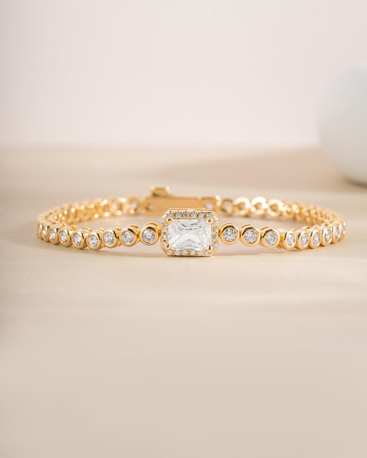 CZ Baguette Rounded Tennis Bracelet