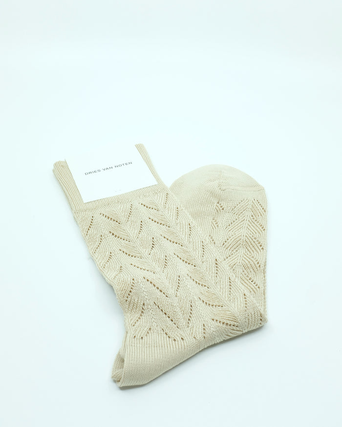 Beige Cotton Sock